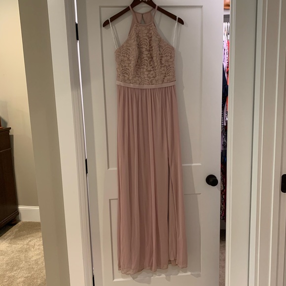 David’s Bridal Open Back Lace and Mesh Bridesmaid - Picture 4 of 10